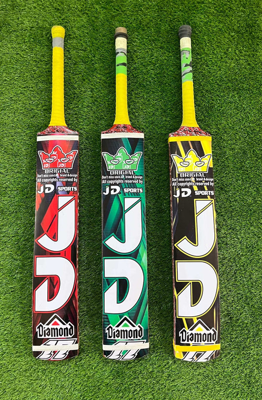 JD Tape Ball Cricket Bat β Full Cane Malaysian Handle Tape Ball Bat Diamond Edition