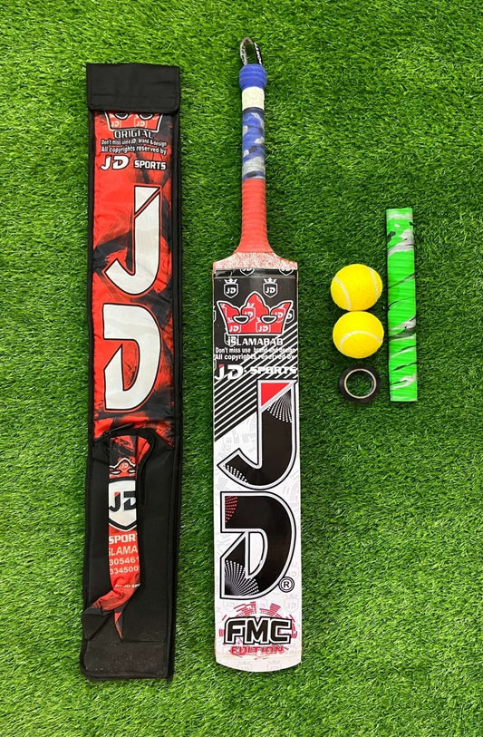 JD Tape Bat Deal with ball cover and coconut quality wood By rehan sports