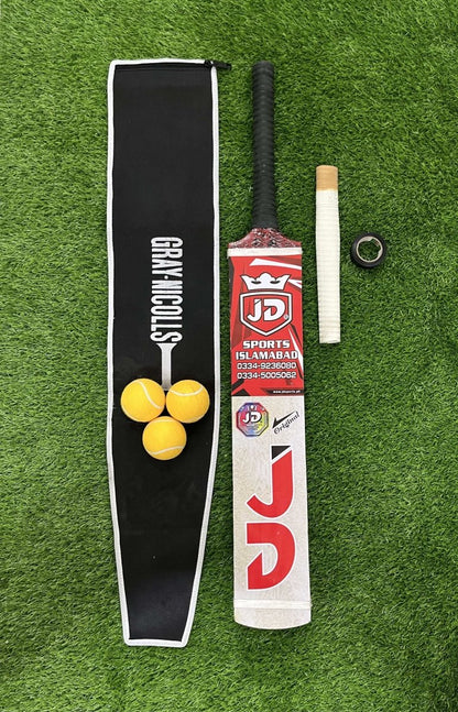 JD Cricket Bat deal kc edition red colour with premium quality and comfortable grip