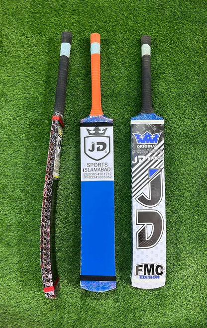 JD Tape Ball Cricket Bat – Full Cane Handle Tape Ball Bat FMC Edition