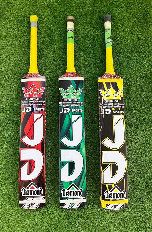 JD Tape Ball Bat  – Full Cane Malaysian Handle Cricket Bat Diamond Edition