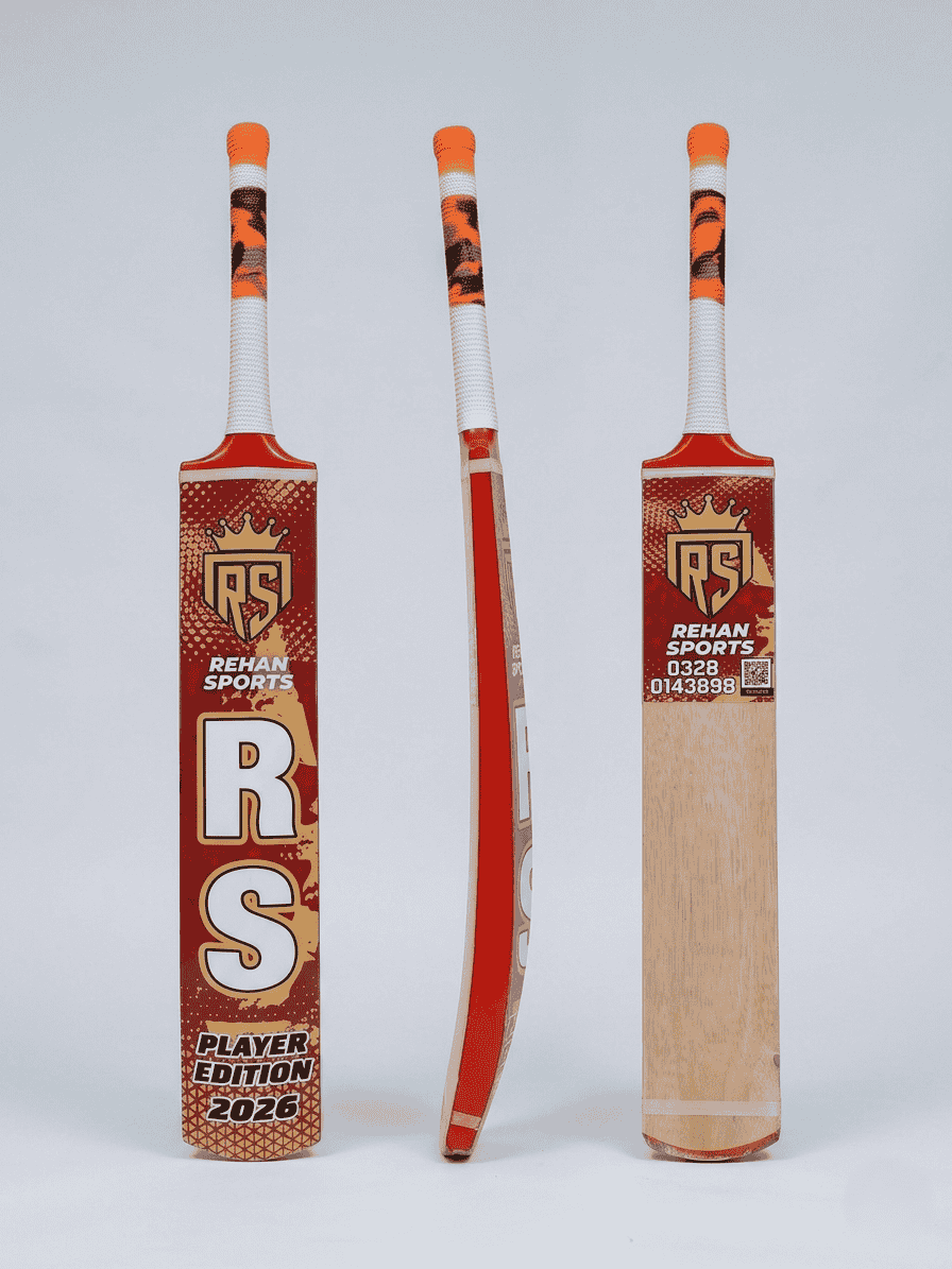 Rehan Sports Player Edition 2026 Red Tape Ball Cricket Bat Pakistan